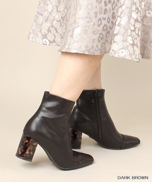 RANDA | ストレスフリー/2WAYべっ甲ヒールショートブーツ(ブーツ)