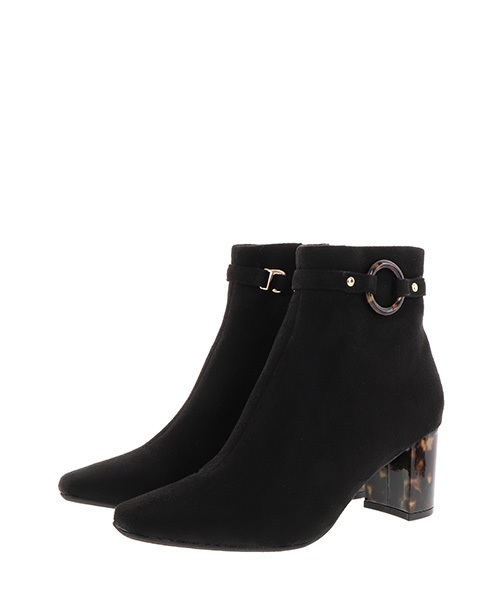 RANDA(ランダ)の「ストレスフリー/ソフト 2WAYべっ甲ヒールショートブーツ(ブーツ・レディース・ダークブラウン/ブラック系その他/ブラック系その他2・M/L/LL/S)」の11枚目の写真