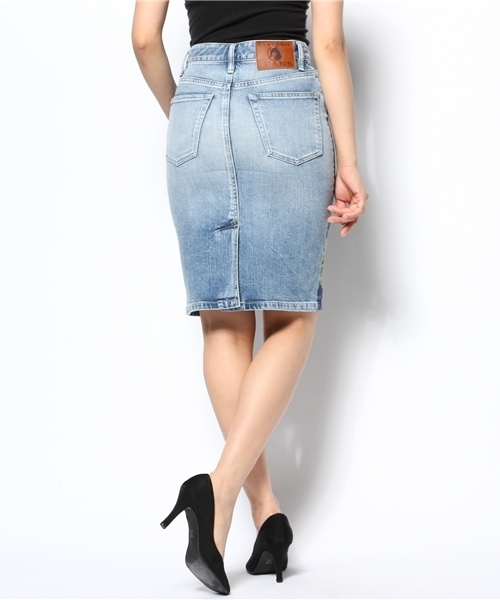 HYSTERIC GLAMOUR（ヒステリックグラマー）の「FUN HOUSE pt SデニムハーフペンシルSK（デニムスカート・レディース・インディゴブルー・X-SMALL/MEDIUM/SMALL）」の4枚目の写真