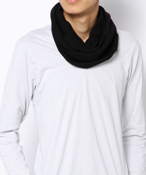 BEAMS(ビームス)の「◎BEAMS / ミドルゲージ スヌード(ストール/ショール・メンズ・グレー/ブラック系その他/ブラック/ネイビー・ONE SIZE)」の9枚目の写真