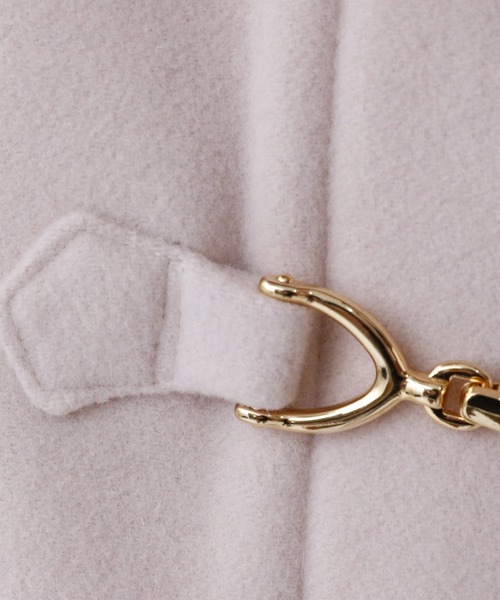 ElegChic（エレグシック）の「マルチウェイダッフルショートコート フード付き 結婚式対応（ダッフルコート・レディース・ネイビー/ピンク/ライトグレー・M）」の14枚目の写真