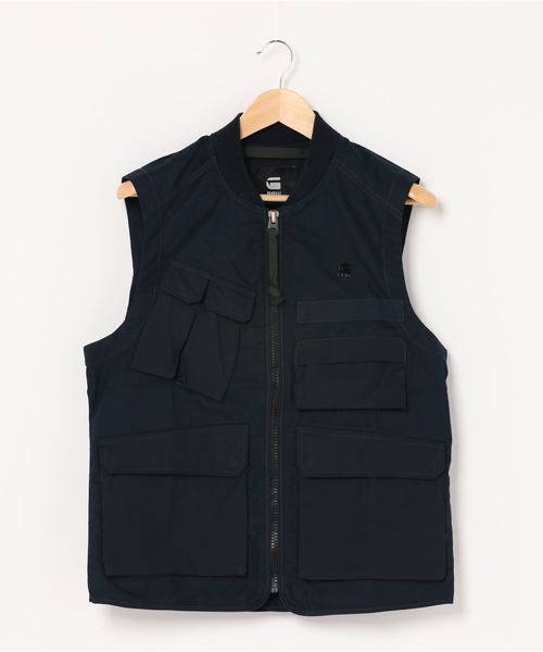 G-STAR（ジースター）の「UTILITY VEST/ミリタリーベスト（ベスト・メンズ・ダークネイビー・MEDIUM/SMALL/LARGE/XX-SMALL/X-SMALL）」の2枚目の写真