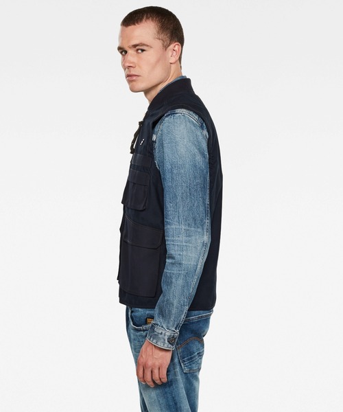 G-STAR RAW (ジースターロゥ) Padded Belted Vest (パッド入りベルト付きベスト) サステナブル ストレートフィット ベスト セール】UTILITY VEST/ミリタリーベスト（ベスト）｜G-STAR RAW
