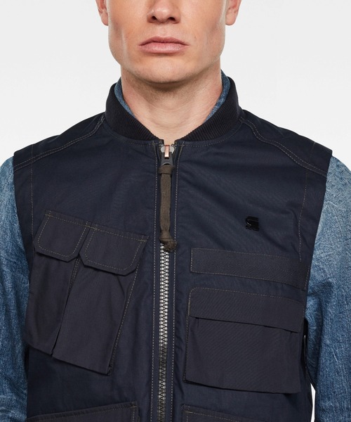 G-STAR（ジースター）の「UTILITY VEST/ミリタリーベスト（ベスト・メンズ・ダークネイビー・MEDIUM/SMALL/LARGE/XX-SMALL/X-SMALL）」の6枚目の写真