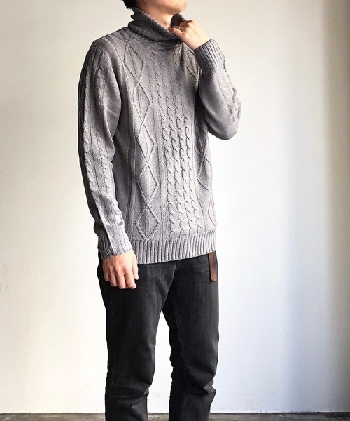 セール】【RUUBON】 relax turtle neck knit / リラックス