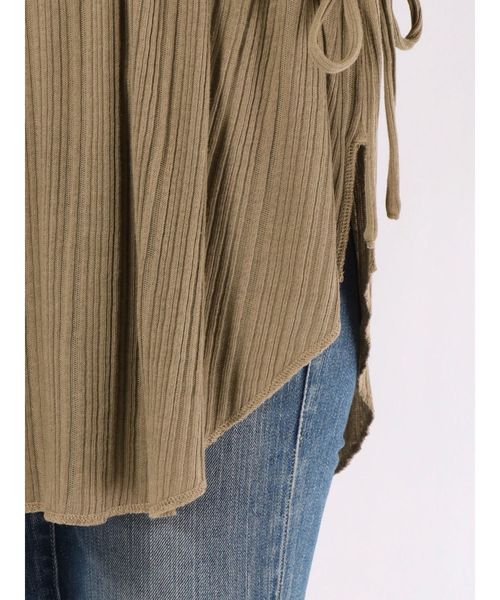 Ungrid（アングリッド）の「ウエストギャザーロングスリーブTee（Tシャツ/カットソー・レディース・ダークブラウン/カーキ/アイボリー・FREE）」の9枚目の写真