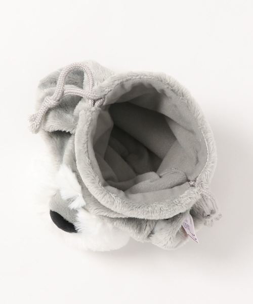 nici（ニキ）の「NICI/フィギュアフェイスポーチ シュナウザー もこもこ（ポーチ・レディース・グレー・ONE SIZE）」の2枚目の写真