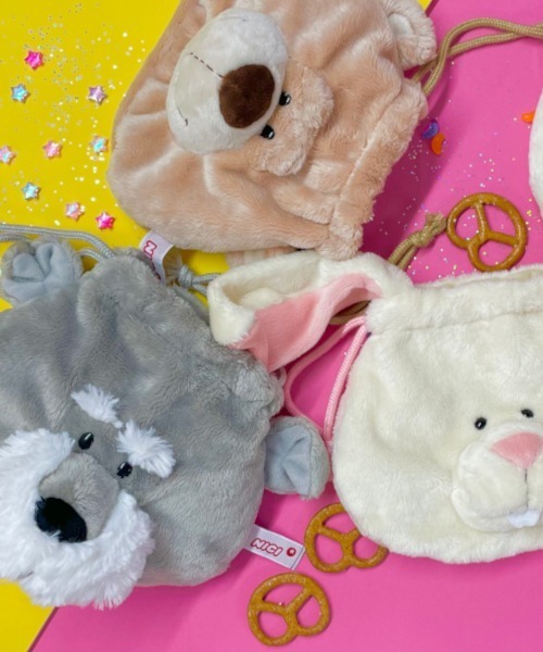 nici（ニキ）の「NICI/フィギュアフェイスポーチ シュナウザー もこもこ（ポーチ・レディース・グレー・ONE SIZE）」の8枚目の写真