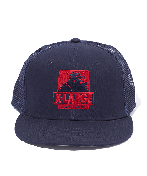 XLARGE（エクストララージ）の「EMBROIDERY OG MESH TRUCKER CAP（キャップ・メンズ・ホワイト/ブラック/レッド/ネイビー・ONE SIZE）」の4枚目の写真