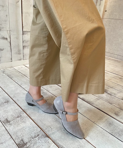 大人女性の 3E／日本製／本革】2wayストラップパンプス blanc/bleu│Jeffrey 靴