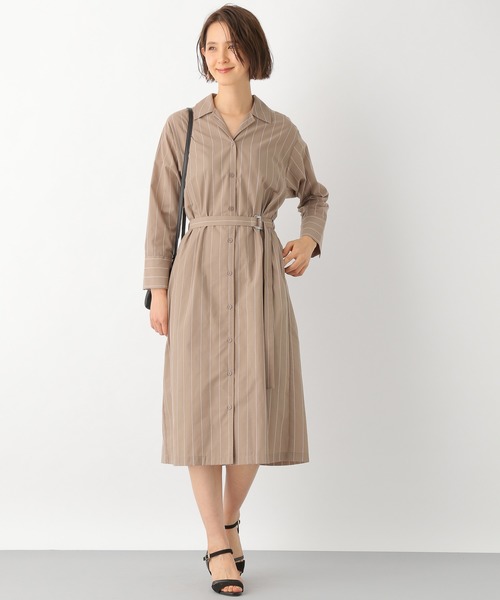 未使用】BEIGE, ベイジ SIMEON シメオン シャツワンピース BEIGE