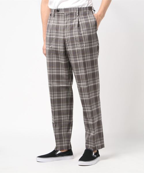 salvy;（サヴィー）の「【Salvy】マドラスチェックトラウザー（その他パンツ・メンズ・グレー/ベージュ・3/2）」の2枚目の写真