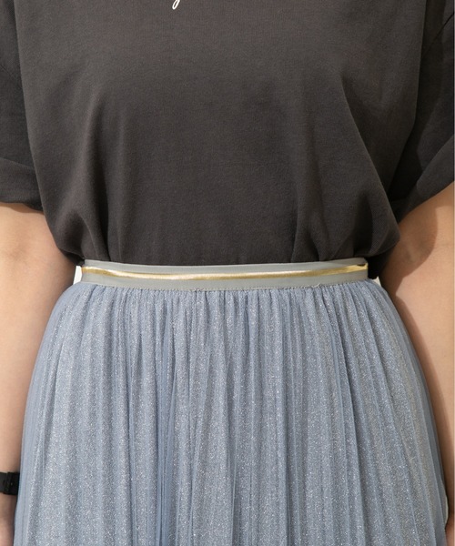 SpRay（スプレイ）の「ラメチュールスカート（スカート・レディース・ブラック/ベージュ/サックスブルー/アイボリー・FREE）」の12枚目の写真