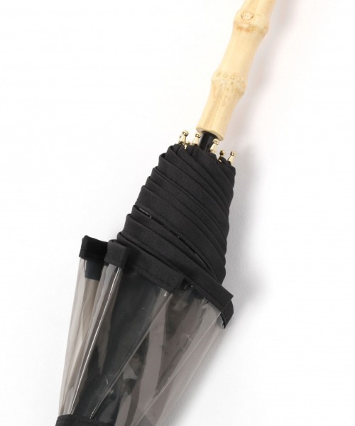 A part by（アパートバイ）の「バンブーハンドルクリアカサ　911486（長傘・レディース・ブラック/ブラウン/ホワイト系その他2・FREE）」の5枚目の写真