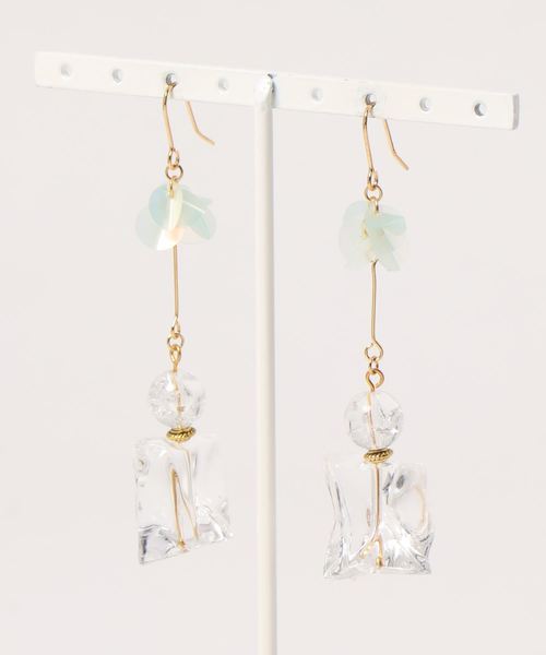 tone(トーン)の「【PetitBonheur*accessories】mintスパンコール(ピアス(両耳用)・レディース・ゴールド・FREE)」の1枚目の写真