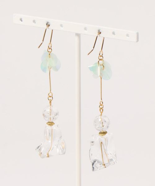 tone(トーン)の「【PetitBonheur*accessories】mintスパンコール(ピアス(両耳用)・レディース・ゴールド・FREE)」の2枚目の写真