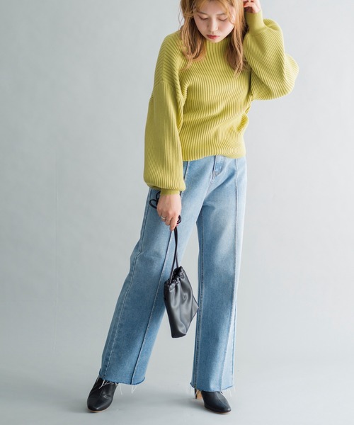 prose verse(プロズヴェール)の「ピンタックデニムパンツ(デニムパンツ・レディース・ブルー・MEDIUM/LARGE)」の20枚目の写真