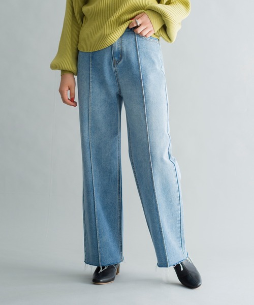 prose verse(プロズヴェール)の「ピンタックデニムパンツ(デニムパンツ・レディース・ブルー・MEDIUM/LARGE)」の16枚目の写真