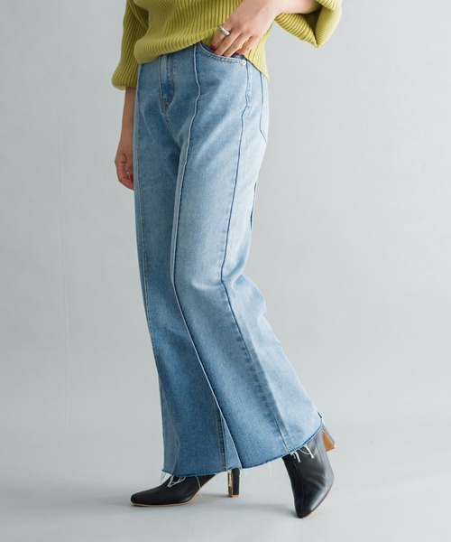 prose verse(プロズヴェール)の「ピンタックデニムパンツ(デニムパンツ・レディース・ブルー・MEDIUM/LARGE)」の15枚目の写真