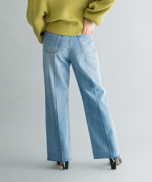 prose verse(プロズヴェール)の「ピンタックデニムパンツ(デニムパンツ・レディース・ブルー・MEDIUM/LARGE)」の14枚目の写真