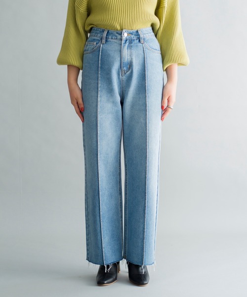 prose verse(プロズヴェール)の「ピンタックデニムパンツ(デニムパンツ・レディース・ブルー・MEDIUM/LARGE)」の13枚目の写真