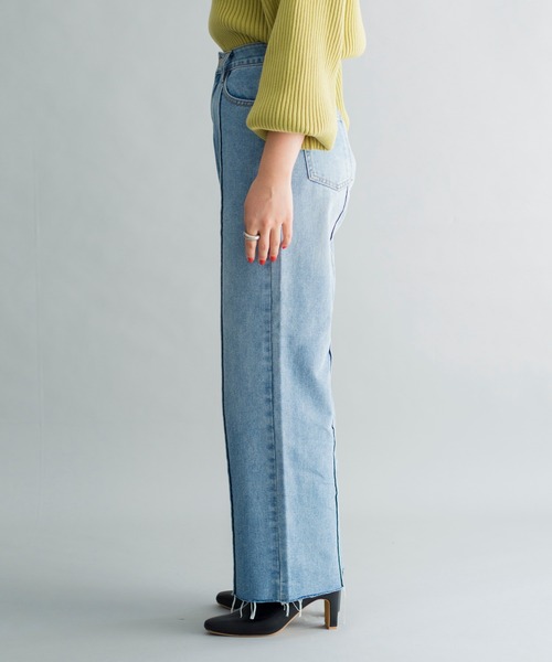 prose verse(プロズヴェール)の「ピンタックデニムパンツ(デニムパンツ・レディース・ブルー・MEDIUM/LARGE)」の12枚目の写真