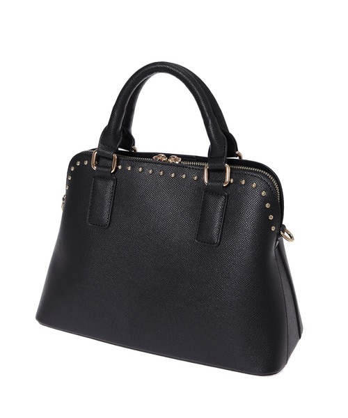 スタッズ付きブラウンハンドバッグ トッズ TOD'S ショルダーバッグ ハンドバッグ Tタイムレス