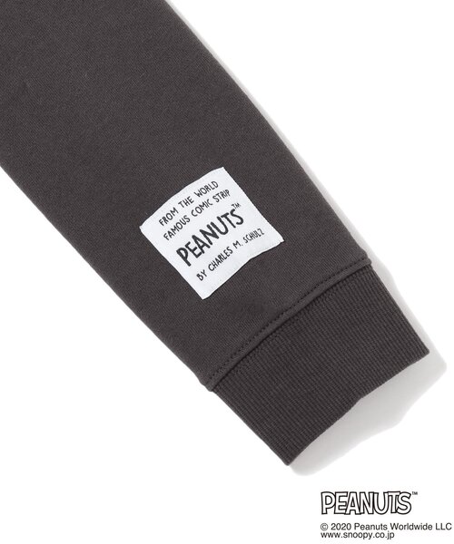 裏毛前あきパーカー パーカー Peanuts ピーナッツ のファッション Snoopy スヌーピー パーカー セール