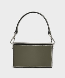 CHARLES & KEITH | ステッチトリム ボクシークロスボディバッグ / Stitch-Trim Boxy Crossbody Bag(ショルダーバッグ)