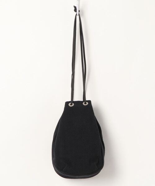 hobo（ホーボー）の「【hobo】COTTON SASHIKO（ボディバッグ/ウエストポーチ・メンズ・ブラック/キナリ・FREE）」の3枚目の写真