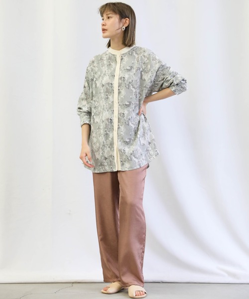 select MOCA(セレクトモカ)の「2021 SS クリンクルサテンワイドパンツ(その他パンツ・レディース・ブラウン/グリーン/ライトベージュ・FREE)」の14枚目の写真