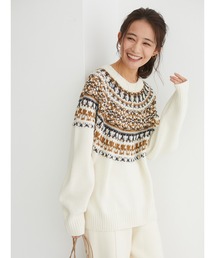CRAFT STANDARD BOUTIQUE | フェアアイル柄ラグランニットプルオーバー〇(ニット/セーター)
