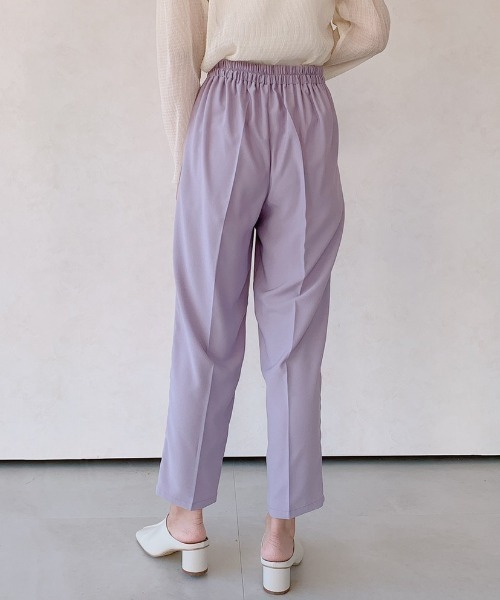 VANNIE U(ヴァニーユー)の「【Sサイズ展開有】センタープレスカラースラックスパンツ(スラックス・レディース・パープル/イエロー/ブルー/ライトグリーン/アイボリー・SMALL/FREE)」の17枚目の写真