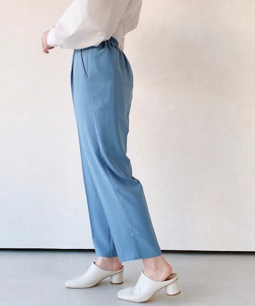 VANNIE U(ヴァニーユー)の「【Sサイズ展開有】センタープレスカラースラックスパンツ(スラックス・レディース・パープル/イエロー/ブルー/ライトグリーン/アイボリー・SMALL/FREE)」の19枚目の写真