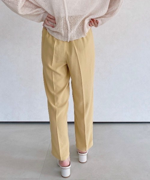 VANNIE U(ヴァニーユー)の「【Sサイズ展開有】センタープレスカラースラックスパンツ(スラックス・レディース・パープル/イエロー/ブルー/ライトグリーン/アイボリー・SMALL/FREE)」の22枚目の写真