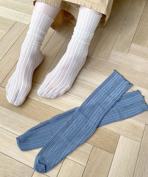 C U L 2足セット ストライプレースソックス Cula141 ソックス 靴下 C U L シーユーエル のファッション通販 Zozotown