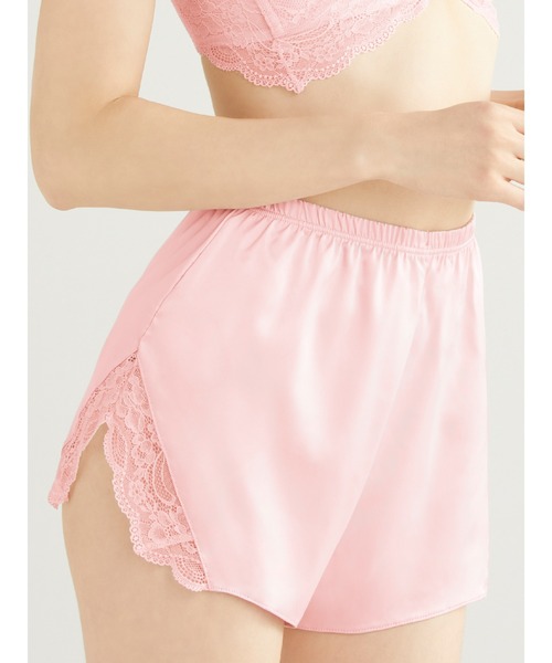 セール】レーシーサテン ショートパンツ（ルームウェア/パジャマ