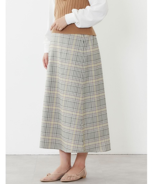 POU DOU DOU（プードゥドゥ）の「チェックAラインスカート（スカート・レディース・グリーン/ピンク/ブルー・3）」の7枚目の写真