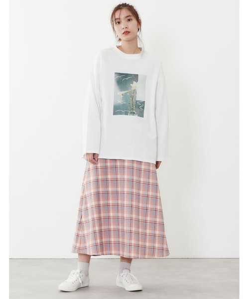 POU DOU DOU（プードゥドゥ）の「チェックAラインスカート（スカート・レディース・グリーン/ピンク/ブルー・3）」の9枚目の写真