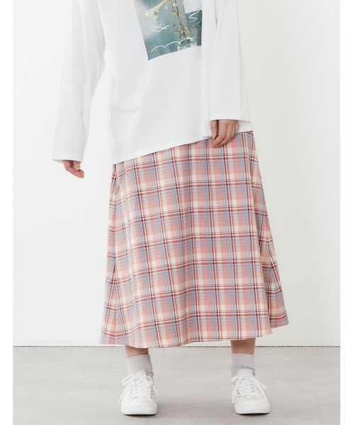 POU DOU DOU（プードゥドゥ）の「チェックAラインスカート（スカート・レディース・グリーン/ピンク/ブルー・3）」の11枚目の写真