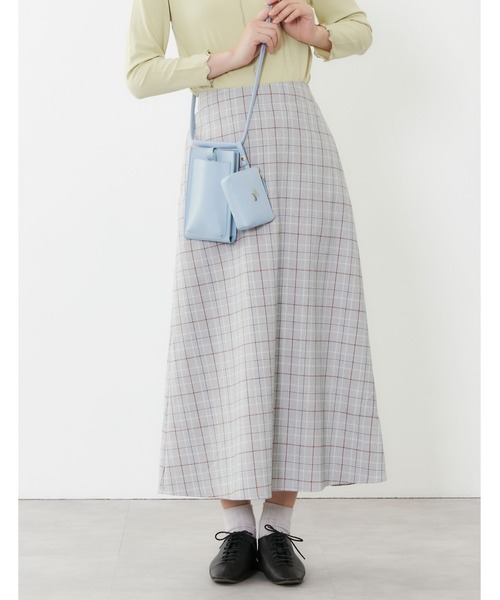 POU DOU DOU（プードゥドゥ）の「チェックAラインスカート（スカート・レディース・グリーン/ピンク/ブルー・3）」の16枚目の写真