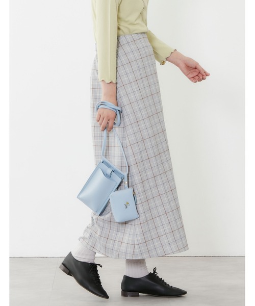 POU DOU DOU（プードゥドゥ）の「チェックAラインスカート（スカート・レディース・グリーン/ピンク/ブルー・3）」の17枚目の写真