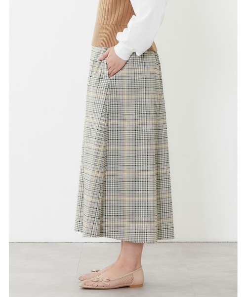 POU DOU DOU（プードゥドゥ）の「チェックAラインスカート（スカート・レディース・グリーン/ピンク/ブルー・3）」の19枚目の写真