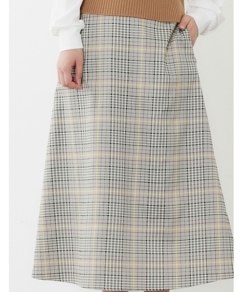 POU DOU DOU（プードゥドゥ）の「チェックAラインスカート（スカート・レディース・グリーン/ピンク/ブルー・3）」の21枚目の写真
