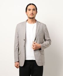 WILKES BASHFORD（ウィルクスバッシュフォード）の「＊ウィルクスバシュフォード/WILKES BASHFORD リネンルック 3ボタンプリントジャケット ベージュ（テーラードジャケット）」