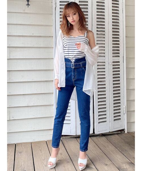 RESEXXY（リゼクシー）の「【IS】ベルト付デニムパンツ（デニムパンツ・レディース・インディゴブルー/ライトブルー・MEDIUM/SMALL/X-SMALL）」の7枚目の写真