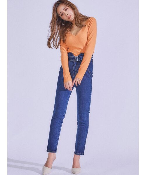 RESEXXY（リゼクシー）の「【IS】ベルト付デニムパンツ（デニムパンツ・レディース・インディゴブルー/ライトブルー・MEDIUM/SMALL/X-SMALL）」の21枚目の写真