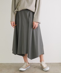 【WEB限定カラーあり】【セットアップ対応】アセテート混ドライタッチイレギュラーヘムスカート
