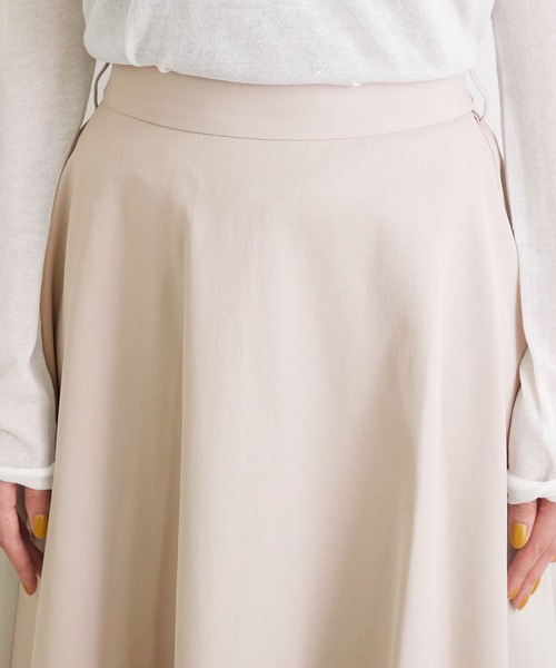 ROPE' PICNIC(ロペピクニック)の「【WEB限定カラーあり】【セットアップ対応】アセテート混ドライタッチイレギュラーヘムスカート(スカート・レディース・ベージュ/サックスブルー/ライトグリーン/グレー系その他/グリーン系その他3・40/38/36)」の9枚目の写真