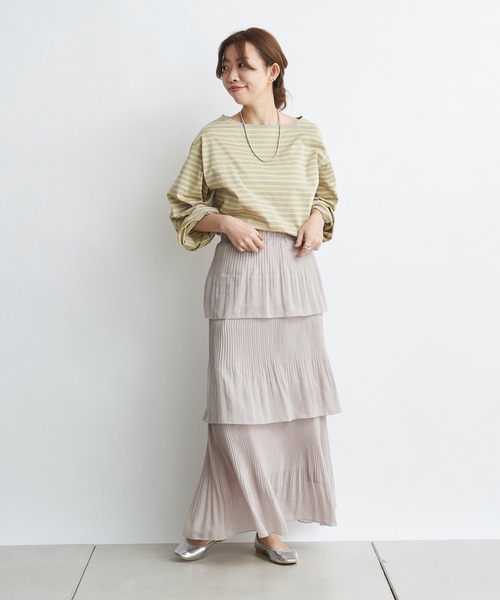 DouDou（ドゥドゥ）の「プリーツティアードスカート（スカート・レディース・ベージュ/カーキ・FREE）」の15枚目の写真